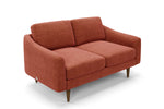 The Rebel 2 Seater Sofa in Spice with brown legs