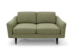 The Rebel 2 Seater Sofa in Sage with black legs front 