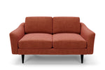The Rebel 2 Seater Sofa in Spice with black legs front 
