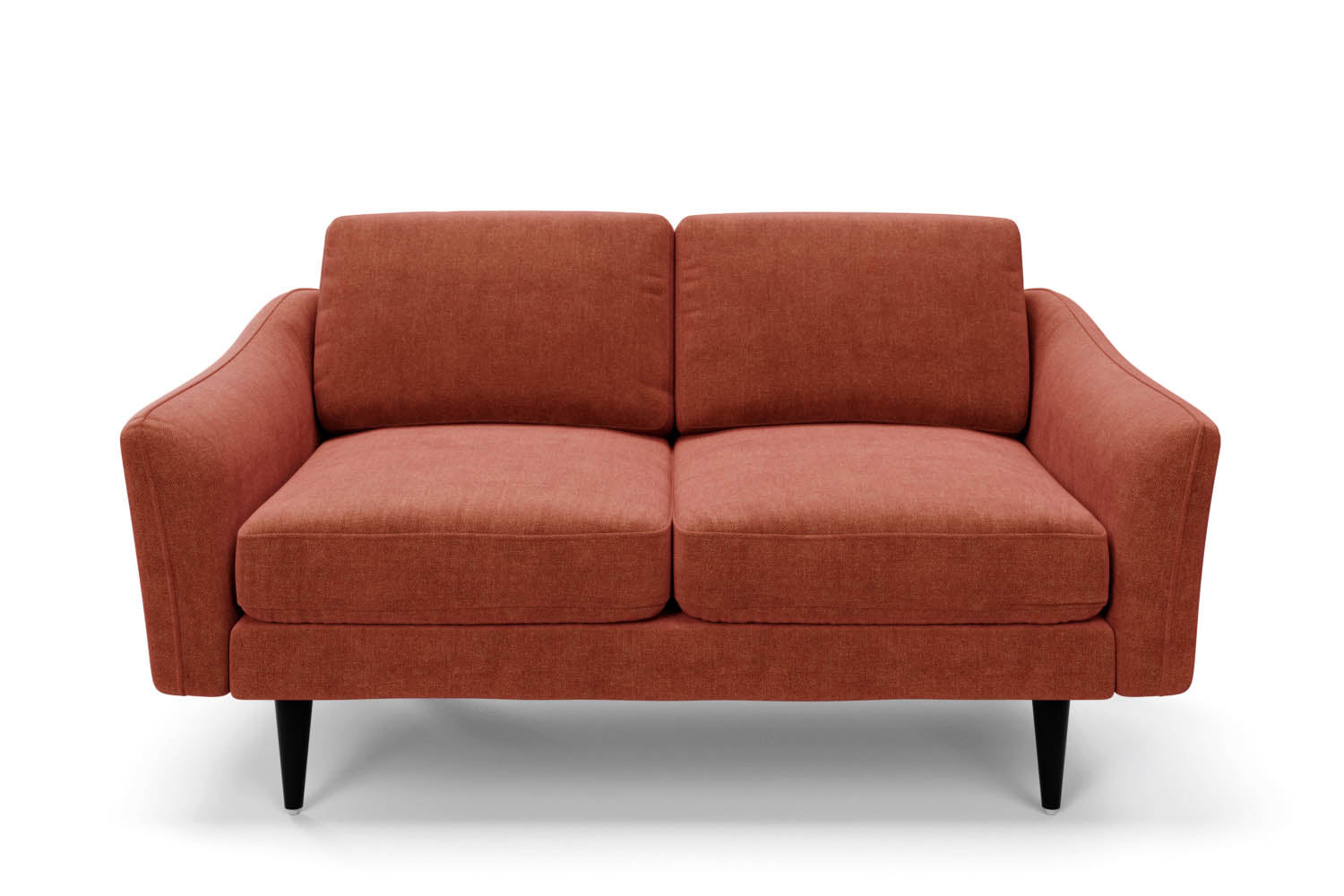 The Rebel 2 Seater Sofa in Spice with black legs front variant_40886276325424
