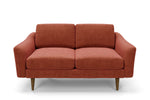 The Rebel 2 Seater Sofa in Spice with brown legs front 