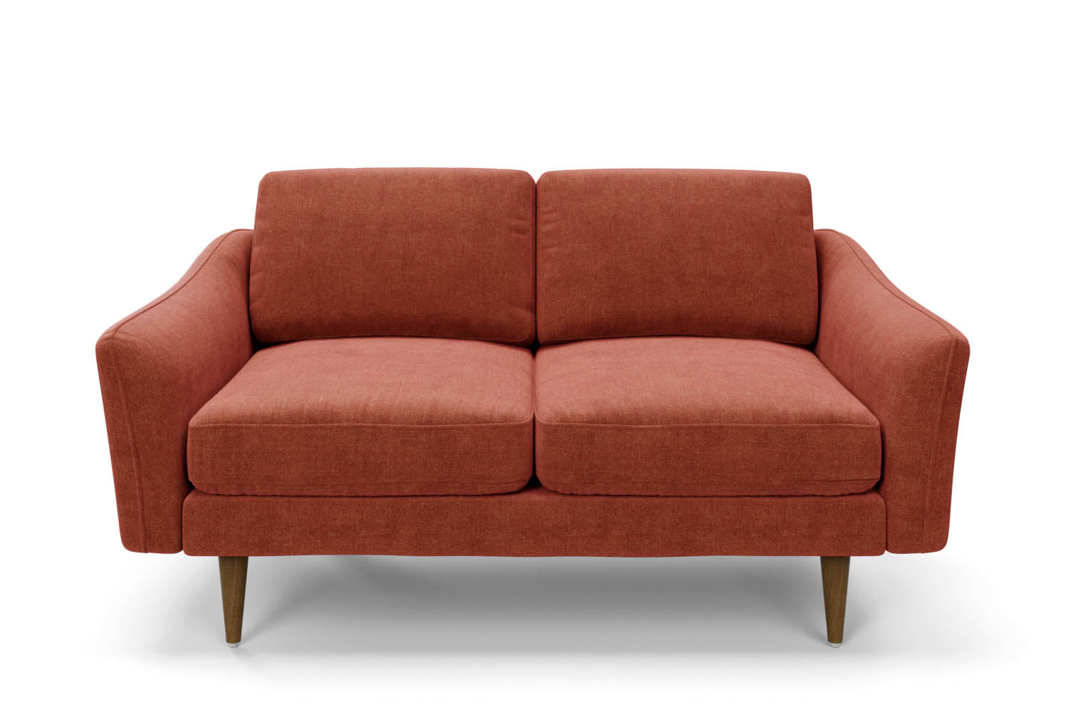 The Rebel 2 Seater Sofa in Spice with brown legs front variant_40886276423728