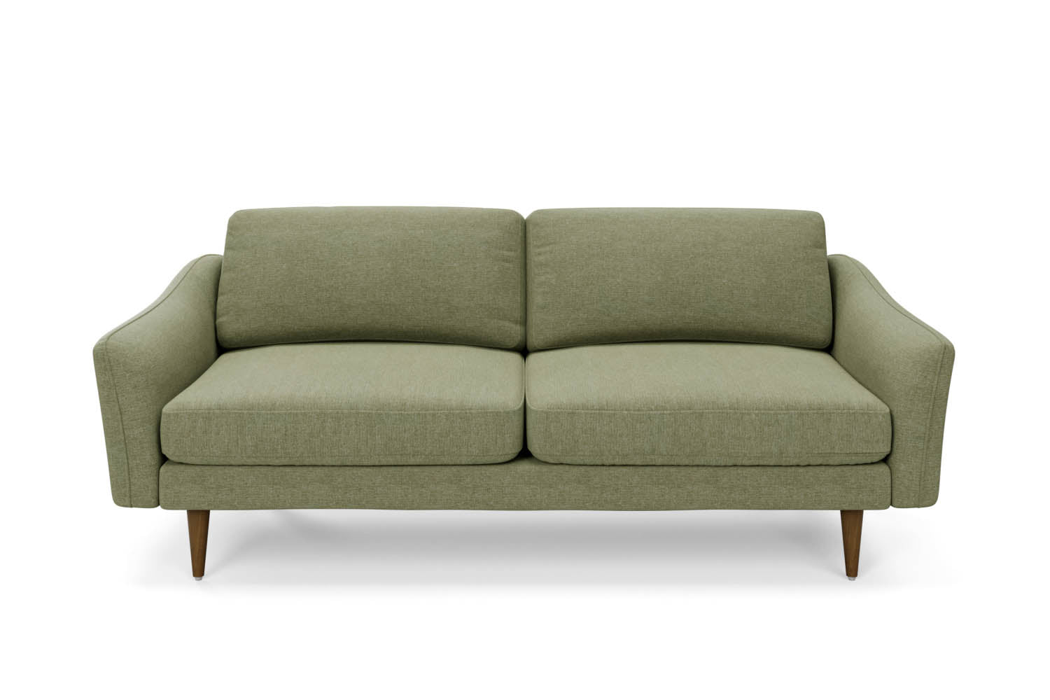 The Rebel 3 Seater Sofa in Sage with black legs front variant_40886317842480