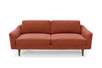 The Rebel 3 Seater Sofa in Spice with brown legs front 