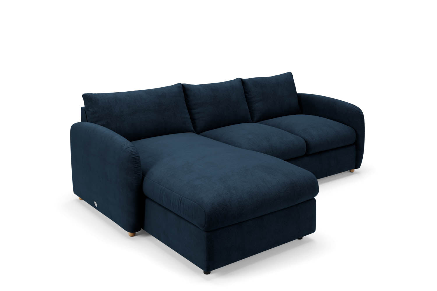 The Small Biggie - Chaise Corner Sofa - Deep Blue