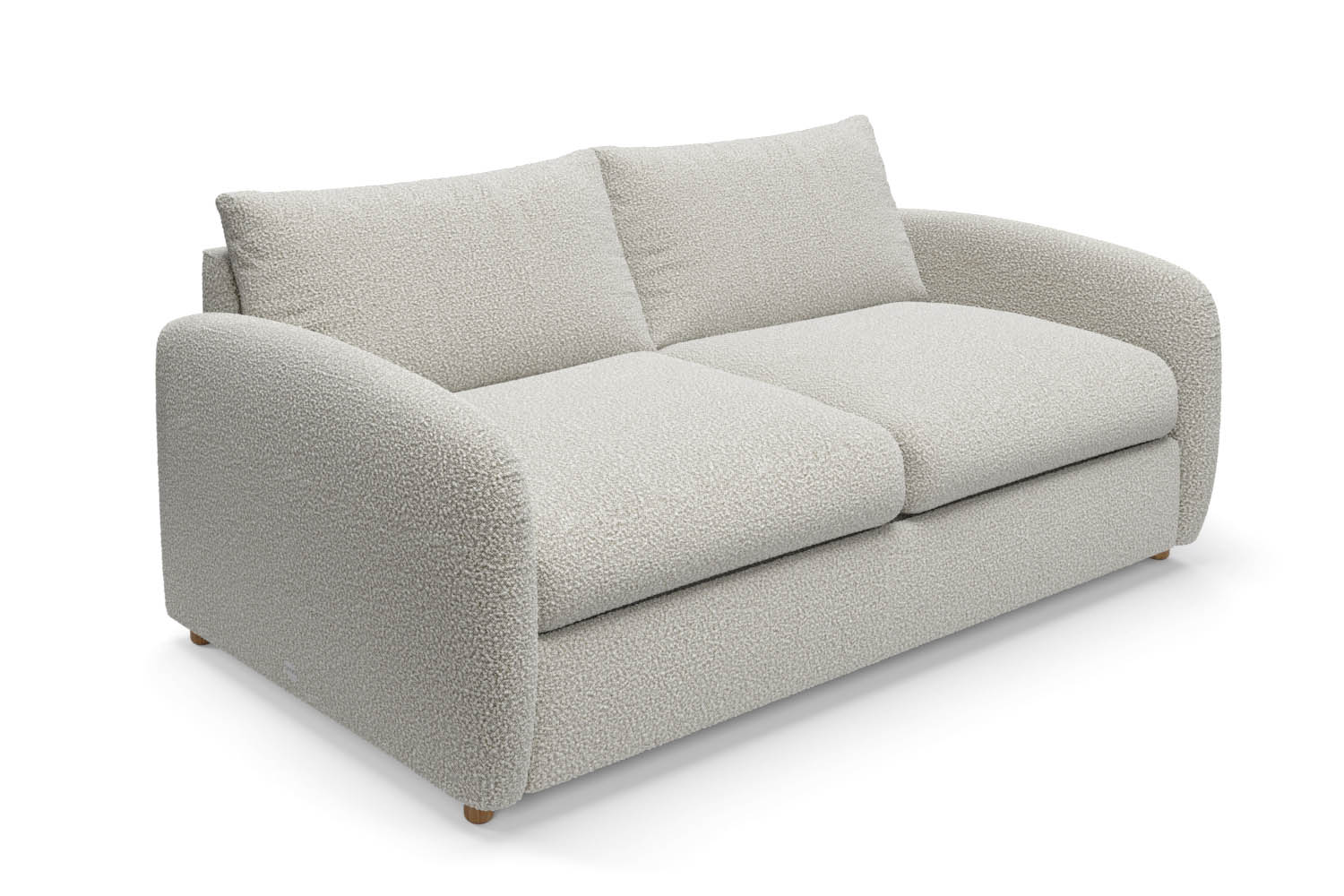 The Small Biggie - 3 Seater Sofa Bed - Fuzzy White Boucle