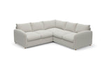 The Small Biggie - Medium Corner Sofa - Fuzzy White Boucle