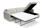 The Small Biggie - Chaise Sofa Bed - Fuzzy White Boucle