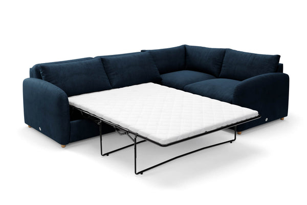 The Small Biggie - Corner Sofa Bed - Deep Blue