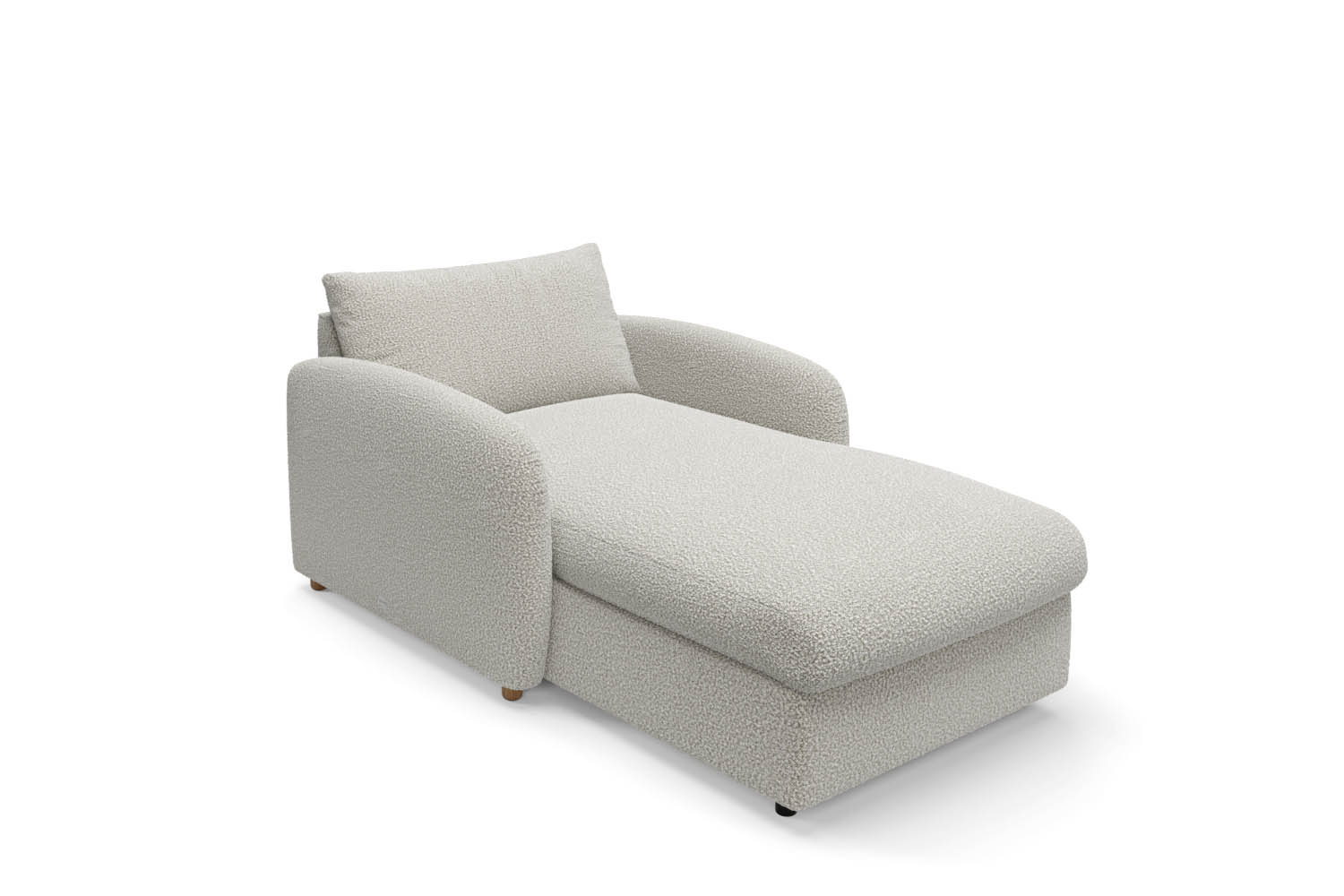 The Small Biggie - Chaise Longue - Fuzzy White Boucle