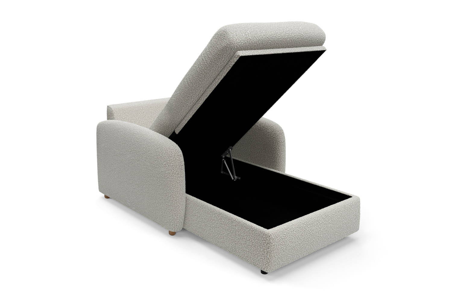 The Small Biggie - Chaise Longue - Fuzzy White Boucle