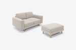 The Big Chill - 2 Seater Sofa and Footstool Set - Biscuit
