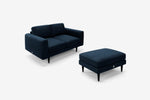 The Big Chill - 2 Seater Sofa and Footstool Set - Deep Blue