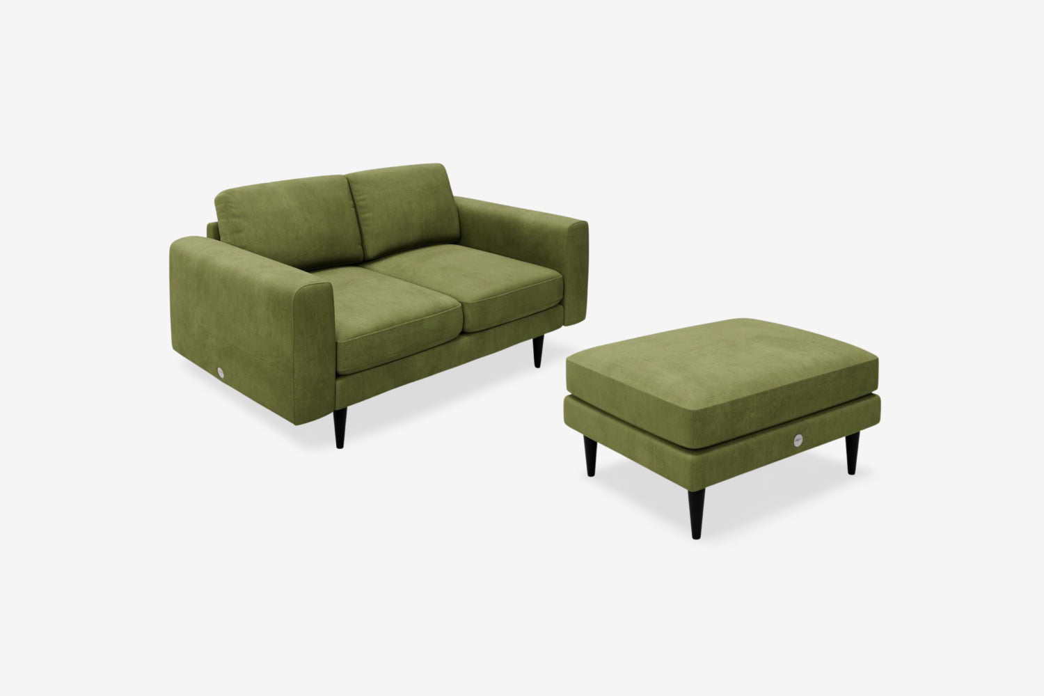 The Big Chill - 2 Seater Sofa and Footstool Set - Olive