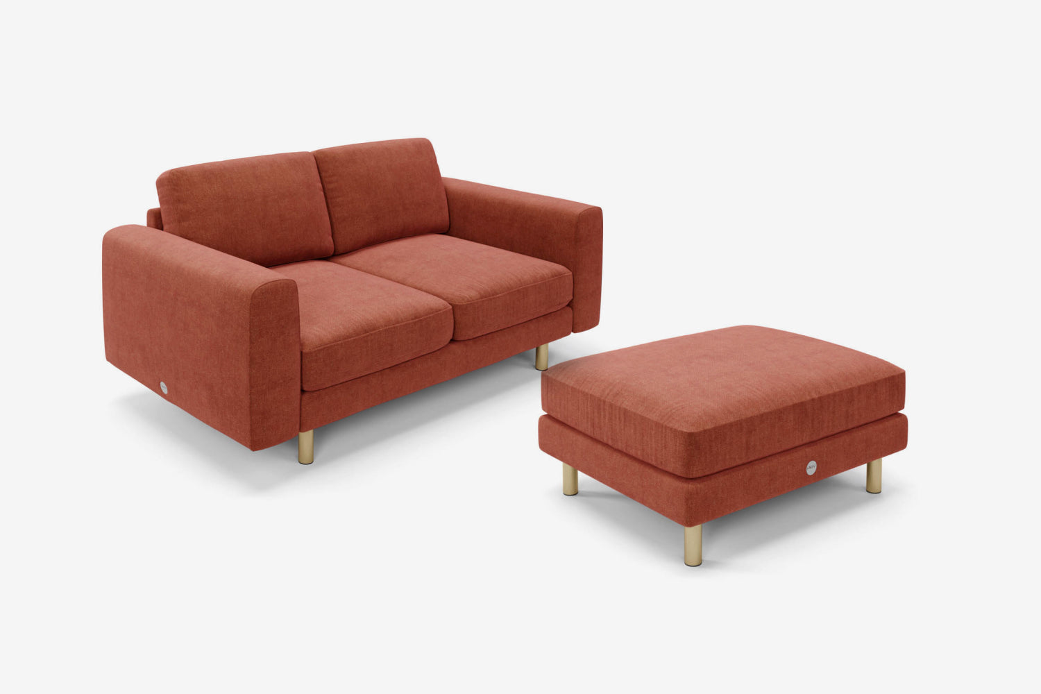 The Big Chill - 2 Seater Sofa and Footstool Set - Spice