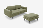 The Big Chill - 3 Seater Sofa and Footstool Set - Sage