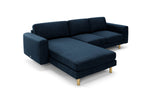 The Big Chill - Left Hand Chaise Sofa - Deep Blue