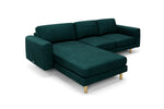 The Big Chill - Left Hand Chaise Sofa - Pine Green