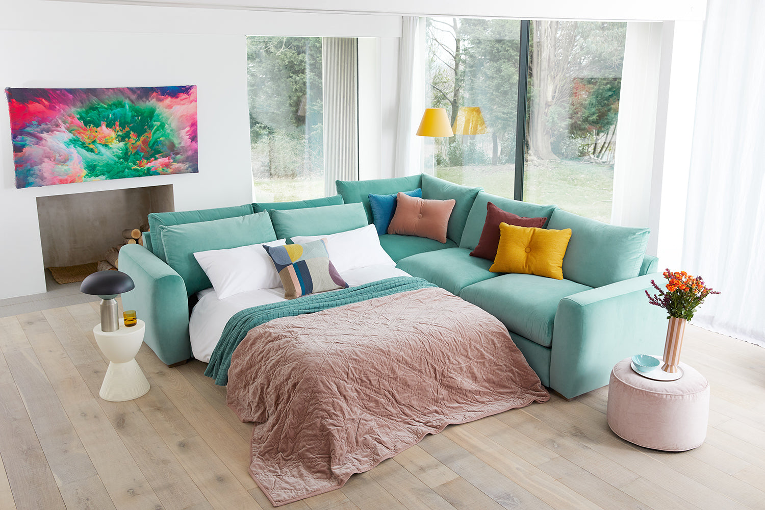 The Cloud Sundae - 3 Seater Sofa Bed - Soft Teal