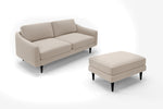 The Rebel - 3 Seater Sofa and Footstool Set - Beach