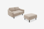 The Rebel - 2 Seater Sofa and Footstool Set - Oatmeal