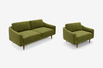 The Rebel - 3 Seater Sofa and 1.5 Seater Snuggler Set - Moss