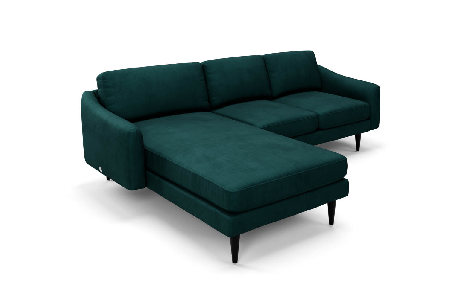 The Rebel - Left Hand Chaise Sofa - Pine Green