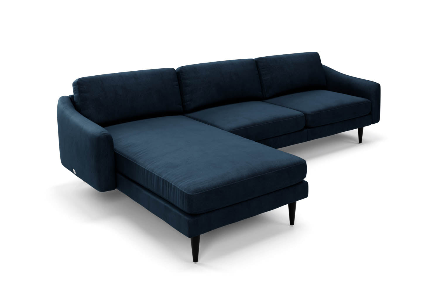 The Rebel - Left Hand Chaise Sofa - Deep Blue