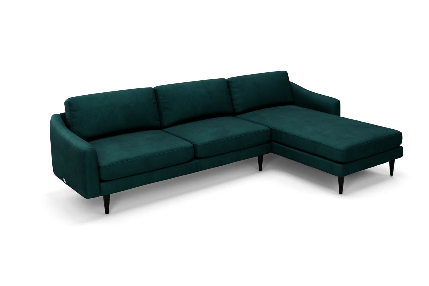 The Rebel - Right Hand Chaise Sofa - Pine Green