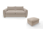 The Cloud Sundae - 3 Seater Sofa and Footstool Set - Oatmeal