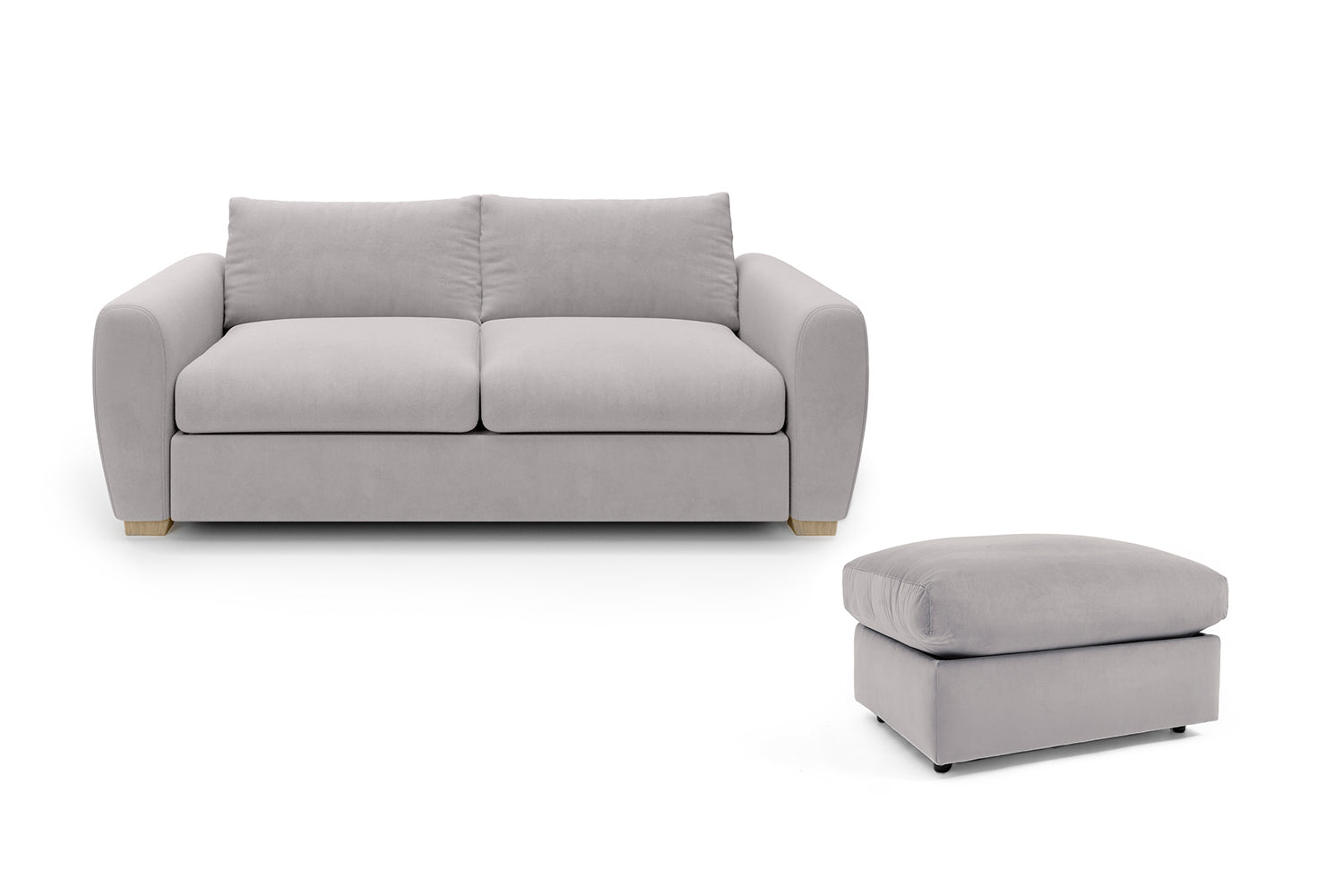 The Cloud Sundae - 3 Seater Sofa and Footstool Set - Warm Grey