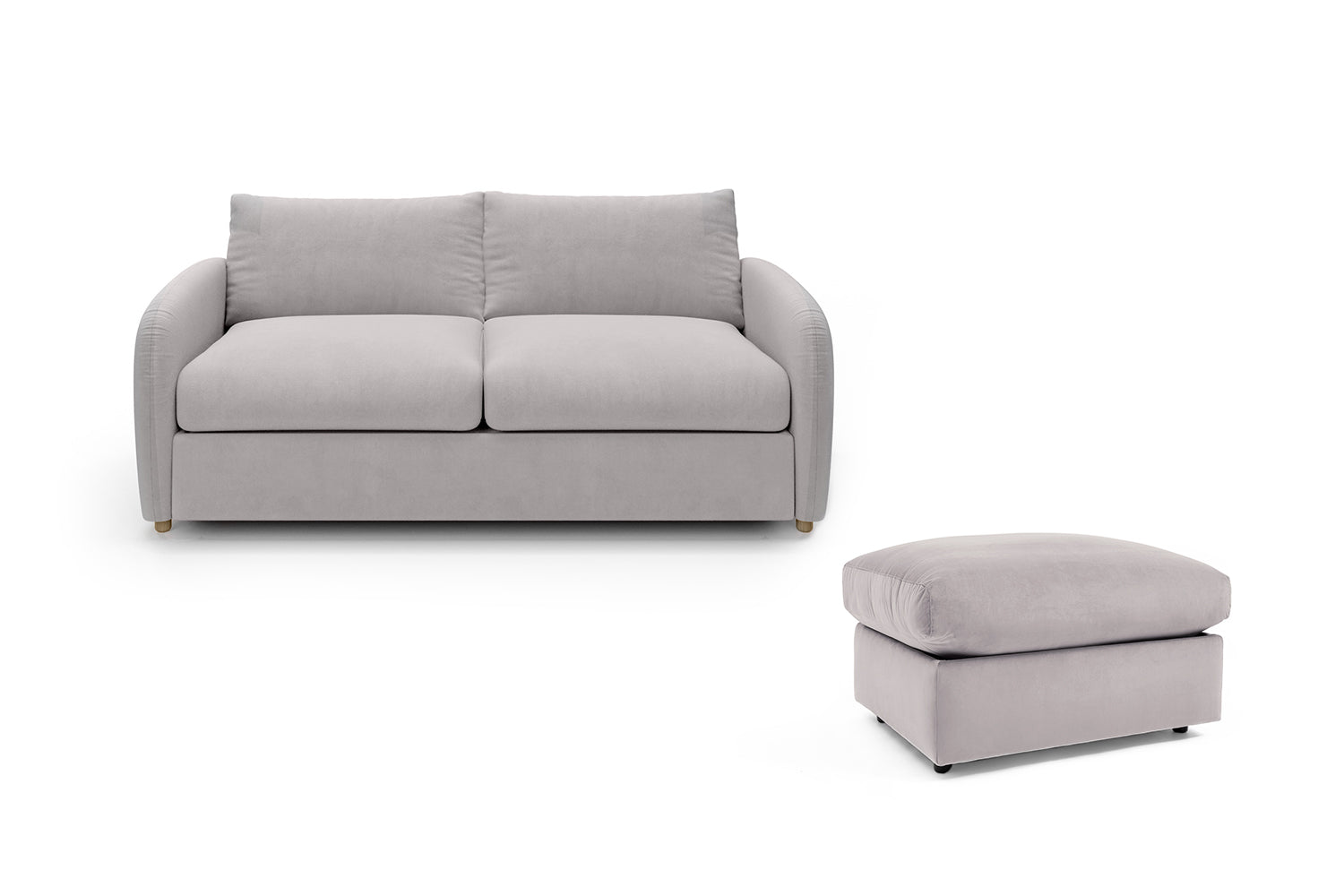 The Small Biggie - 3 Seater Sofa and Footstool Set - Warm Grey