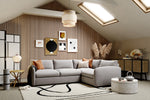 The Small Biggie - Medium Corner Sofa - Warm Grey