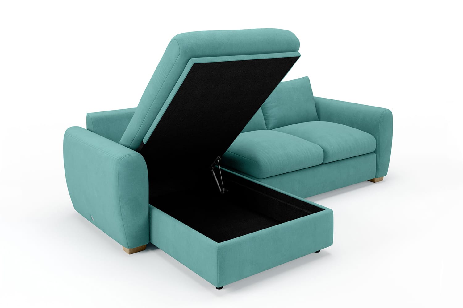SNUG | The Cloud Sundae Chaise Corner Sofa in Soft Teal variant_40414969954352