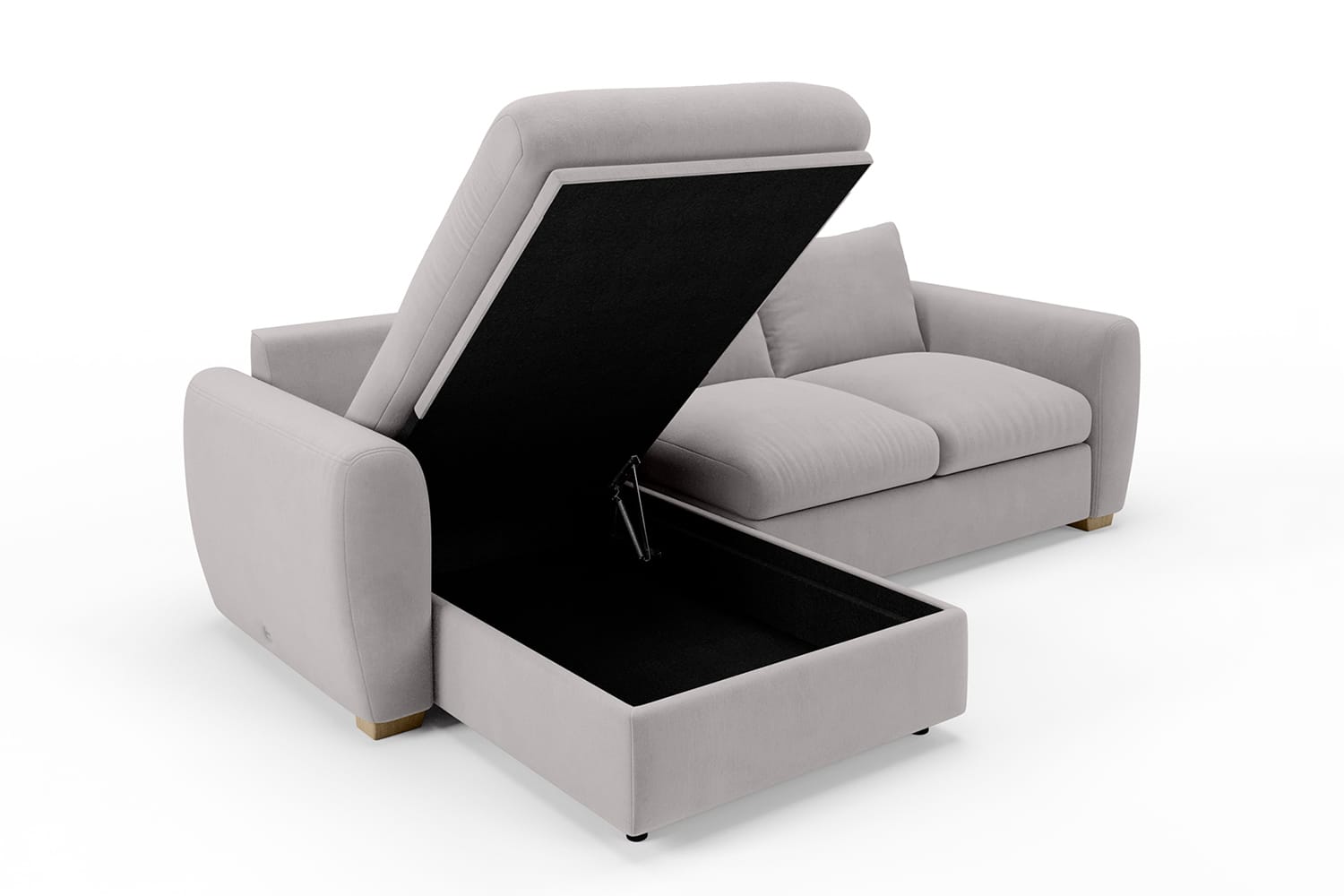 SNUG | The Cloud Sundae Chaise Corner Sofa in Warm Grey variant_40414970282032