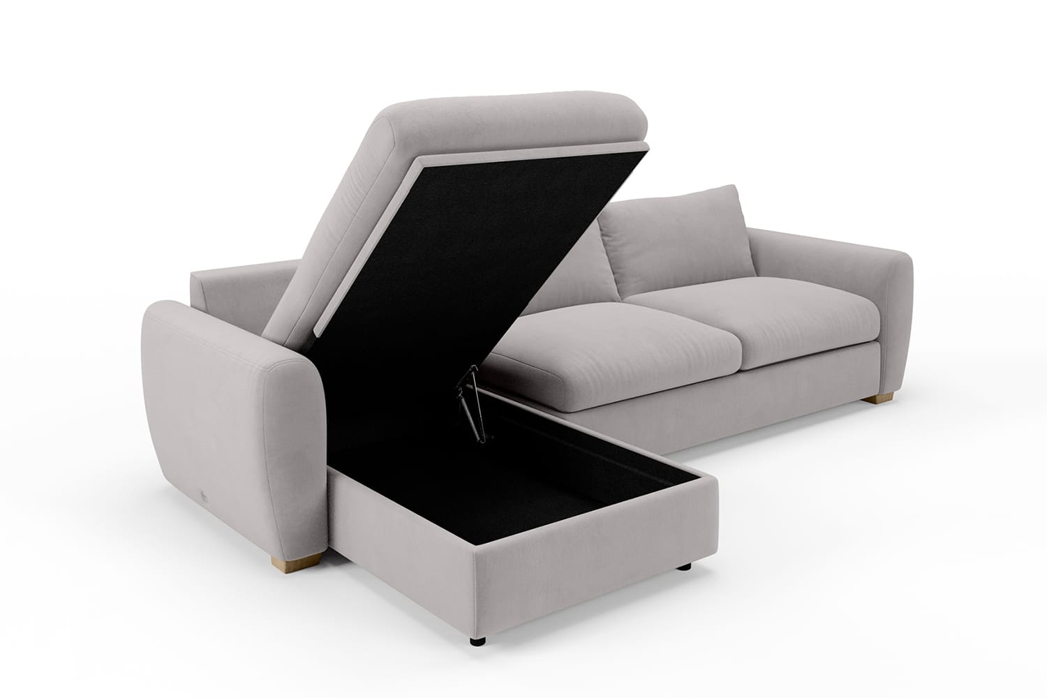 SNUG | The Cloud Sundae Chaise Corner Sofa in Warm Grey variant_40414970314800