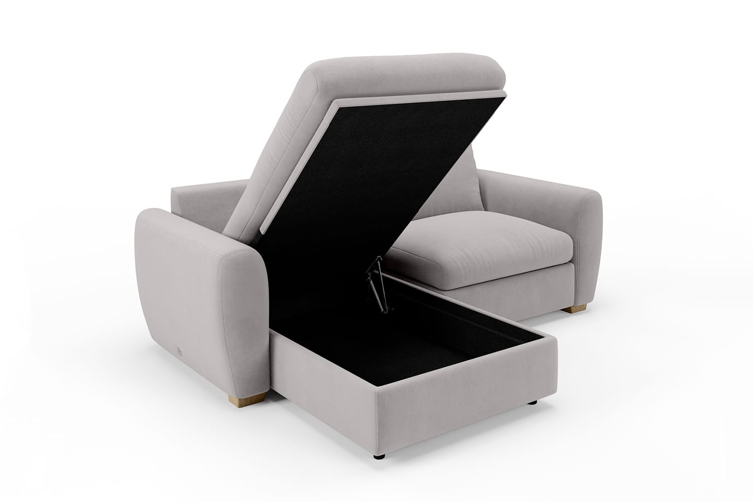 SNUG | The Cloud Sundae Chaise Corner Sofa in Warm Grey variant_40414970249264