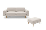 The Big Chill - 3 Seater Sofa and Footstool Set - Biscuit