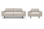 The Big Chill - 3 Seater Sofa and 1.5 Seater Snuggler Set - Biscuit