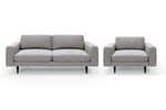 The Big Chill - 3 Seater Sofa and 1.5 Seater Snuggler Set - Mid Grey