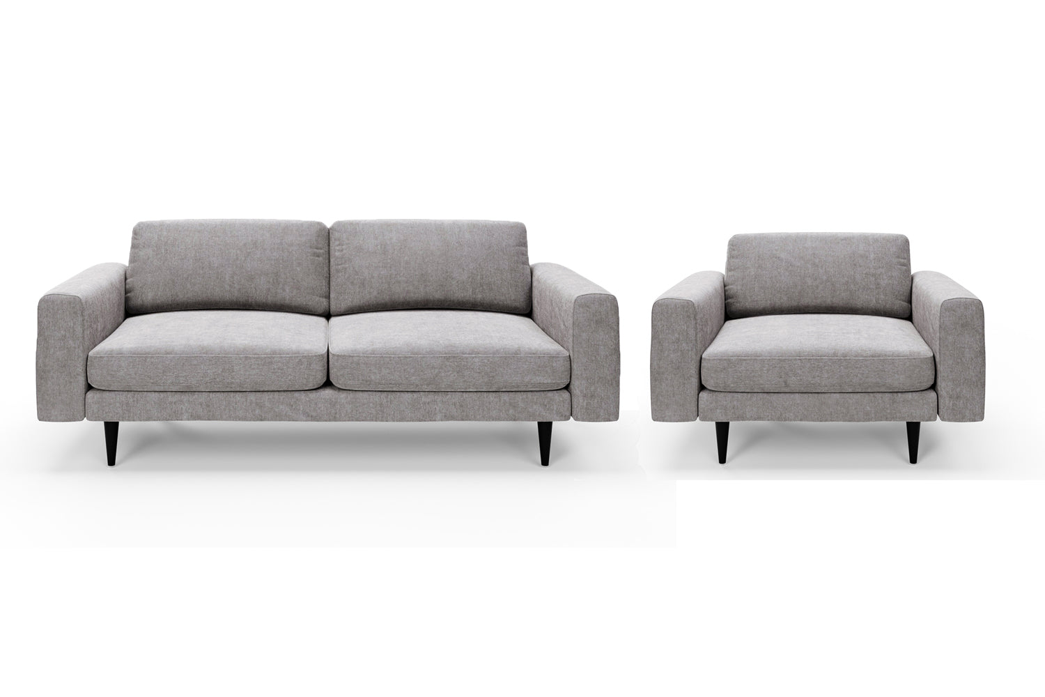 The Big Chill - 3 Seater Sofa and 1.5 Seater Snuggler Set - Mid Grey