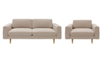 The Big Chill - 3 Seater Sofa and 1.5 Seater Snuggler Set - Oatmeal