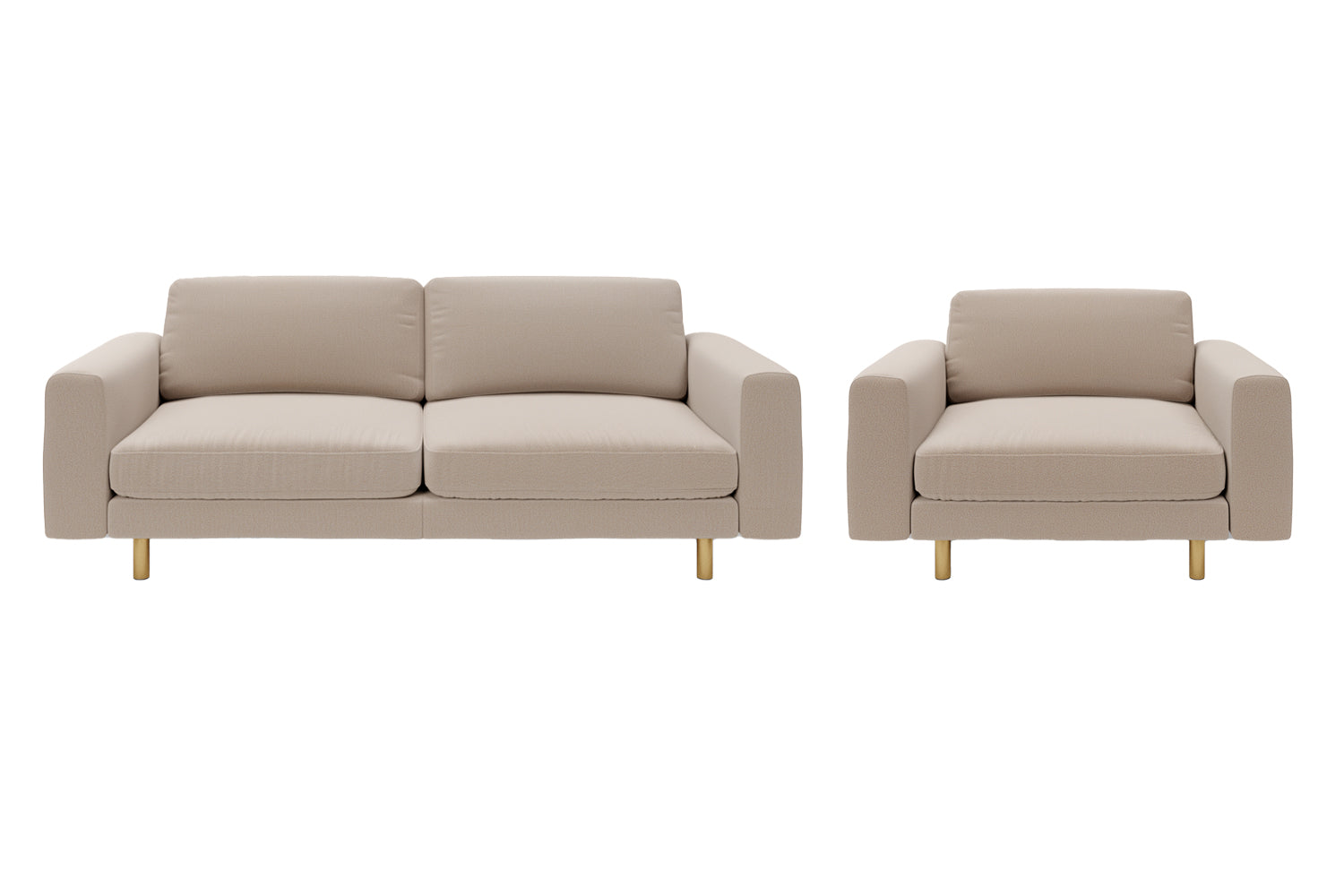 The Big Chill - 3 Seater Sofa and 1.5 Seater Snuggler Set - Oatmeal