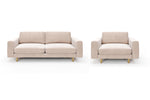 The Big Chill - 3 Seater Sofa and 1.5 Seater Snuggler Set - Taupe