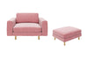 The Big Chill - 1.5 Seater Snuggler and Footstool Set - Blush Coral