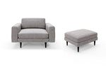 The Big Chill - 1.5 Seater Snuggler and Footstool Set - Mid Grey