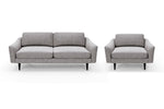 The Rebel - 3 Seater Sofa and 1.5 Seater Snuggler Set - Mid Grey