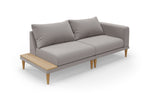 SNUG | The Maverick 3 Seater Sofa with 1 x Arm & 1 x Side Table in Ash Grey