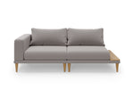 SNUG | The Maverick 3 Seater Sofa with 1 x Arm & 1 x Side Table in Ash Grey