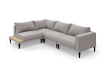 SNUG | The Maverick Corner Sofa Medium with 1 x Arm & 1 x Side Table in Ash Grey